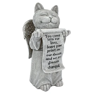 Afbeelding van Design Toscano Pootafdrukken op ons Harten Memorial Cat Statue