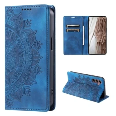 Afbeelding van CoverKingz Hoes voor mobiele telefoon Samsung Galaxy A55 5G, telefoonhoes met kaartenvak, klaphoes, hoes, inklapbaar, mandala motief, blauw