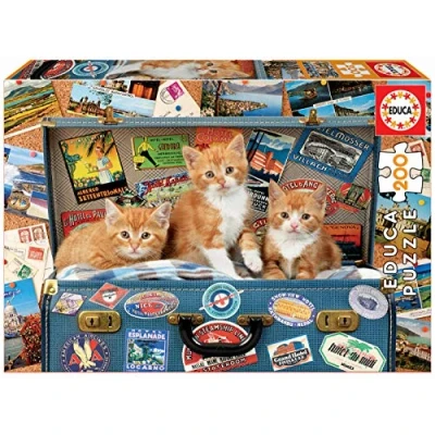 Afbeelding van Legpuzzel Kittens op Reis Educa 200 stukjes