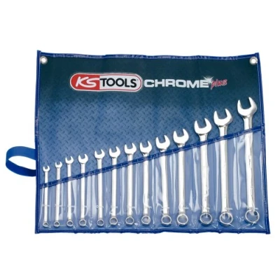 Afbeelding van KS Tools 518.0643 CHROMEplus Ringsteeksleutelset, gebogen, 13 dlg
