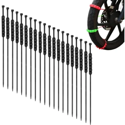 Afbeelding van Motorfietsen Auto Band Ketting Skid Sneeuwketting Winter Fiets Sneeuwkettingen Herbruikbare Anti Sneeuw Kettingen Nood Sneeuwbanden Universele Kabelbinders (20 Stuks),zwart