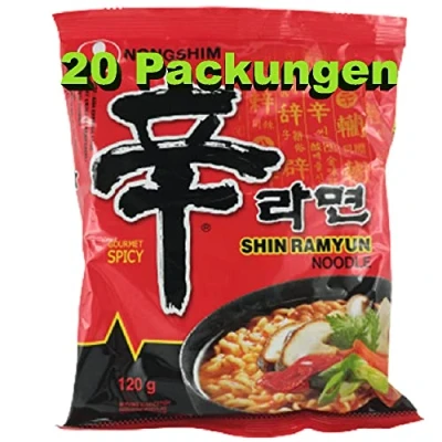 Afbeelding van rumarkt Shin Ramyun instant noedels gourmet kruidig pak van 20 (20 x 120 g) gerecht