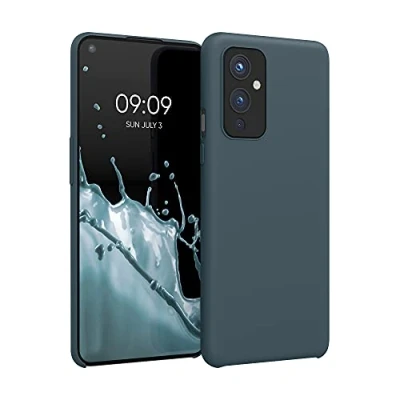 Afbeelding van kwmobile telefoonhoesje geschikt voor OnePlus 9 (EU/NA Version) Hoesje met siliconen coating Smartphone case in leisteen