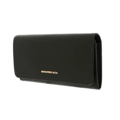 Afbeelding van MANDARINA DUCK Leren Portemonnee Luna Flap Wallet Military Olive Groene
