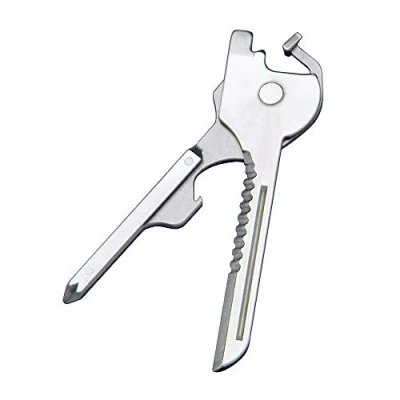 Afbeelding van 6 in 1 multifunctionele sleutelhangerhulp, multitool voor sleutelhanger, vouwgereedschap