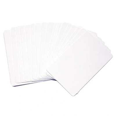 Afbeelding van sanpopo 50 stuks witte PVC kaarten premium kwaliteit plastic ID blanco visitekaartjes kaarten, voor Zebra kaart printers, compatibel met alle kaartprinters (creditcardmaat)