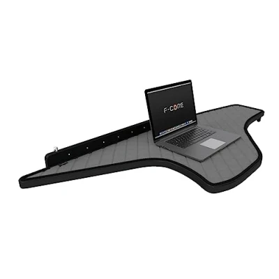 Afbeelding van F CORE Tafels op het dashboard vrachtwagen compatibel voor DAF XF NG XG XG+ 10.21 Midden GRIJS