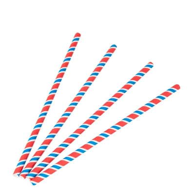 Afbeelding van BIO Papieren rietjes 8mm x 230mm Twist