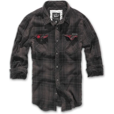 Afbeelding van Brandit Hemd Checkshirt Duncan in Brown Black 7XL