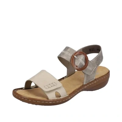 Afbeelding van Rieker Womens rode gemakkelijk vast sandaal, Beige, 38.5 EU