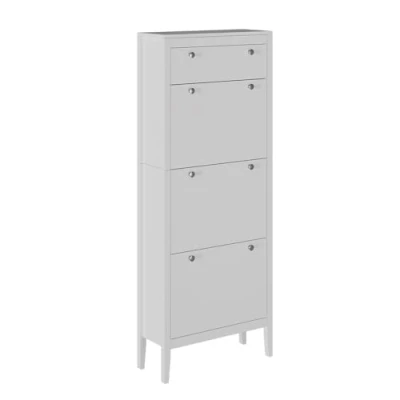 Afbeelding van Vicco AronSchoenenkast 60 x 153 cm , 3 compartimenten Wit