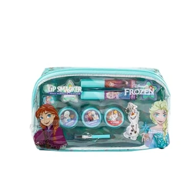 Afbeelding van Lip Smacker Frozen Essential Make up Tas, Set van voor Meisjes met Lipgloss, Helder Oogschaduw, Applicators en Accessoires een Disney Princess Look