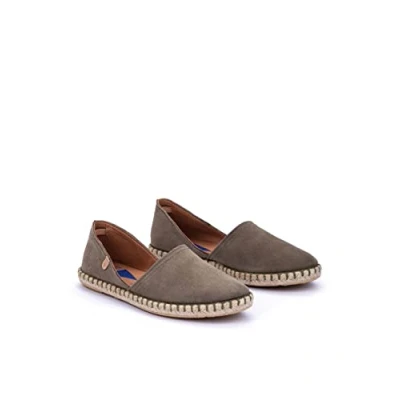Afbeelding van Verbenas Carmen Espadrilles, Dames, Maat: 39, Khaki Veloursleer
