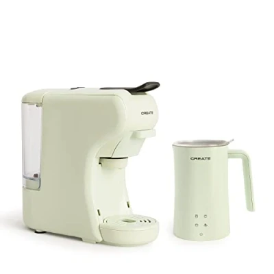 Afbeelding van CREATE/PACK POTTS STYLANCE + MILKFROTHER PRO/Espressomachine met meerdere capsules Verwarmingsopschuimer voor melk en chocolade, Pastelgroen
