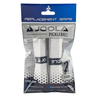 Afbeelding van JOOLA Pickleball Paddle grip Tape Witte vervangende Wrap voor Racket Vochtafvoerend geperforeerd oppervlak &amp; Voorgevormde Comfort Handvat gebruik met kleine