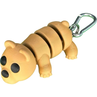 Afbeelding van Flexi Beer liggend bruin Tassenhanger 7,5 cm