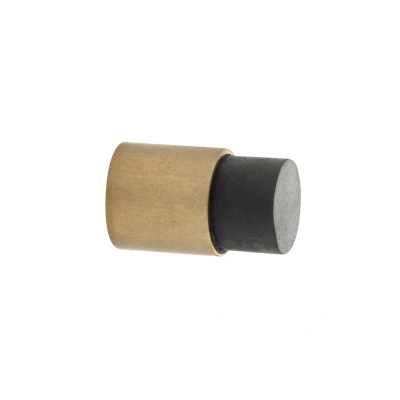 Afbeelding van Deurstopper wandmontage 35x22mm getrommeld messing