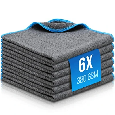 Afbeelding van Filzada® 6x Curved 360 Lakvriendelijke microvezeldoek auto Extreme zuigkracht en pluisvrij dankzij extreem zachte microvezel Autopoetsdoeken voor professionele autoverzorging in 40x40cm (6)