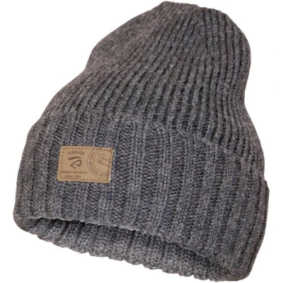 Afbeelding van Ivanhoe rib gebreide muts van wol Ipsum Grey One Size Grijs