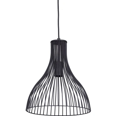 Afbeelding van Relaxdays hanglamp draad plafondlamp E27 uittrekbaar woonkamerlamp metaal zwart