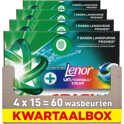 Afbeelding van Ariel 4in1 Wasmiddel Pods +Touch Of Lenor Unstoppables Color 4 x 15 Wasbeurten