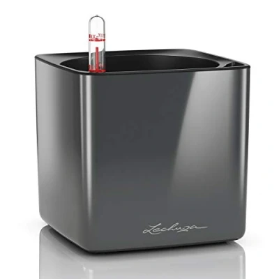 Afbeelding van Lechuza Cube Glossy 14 Antraciet hoogglans