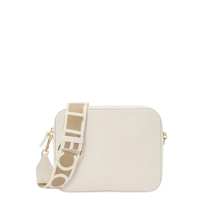 Afbeelding van COCCINELLE Leren Schoudertas Tebe Crossover Bag Blanco Crème