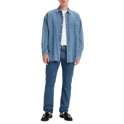 Afbeelding van Levi&#039;s Plus 501 Original Straight leg jeans, Heren, Maat: 36x38, Stonewash