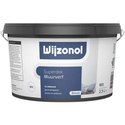 Afbeelding van Wijzonol Superdek Muurverf 2,5 liter Muurverven