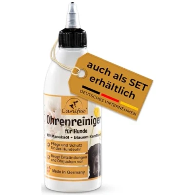 Afbeelding van Canifee Oorreiniger voor honden 250 ml met manuka en kamille olie fijn instelbare doseerkop optimale oorspoeling