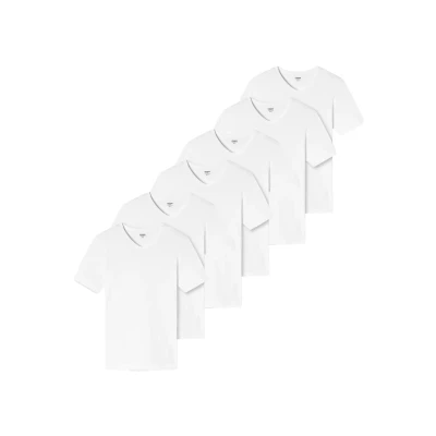 Afbeelding van uncover by Schiesser Kurzarm 6ER PACK Hemd, Heren, Maat: XL, Weiß