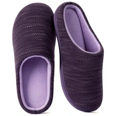 Afbeelding van RockDove Originele tweekleurige pantoffels voor dames met traagschuim, lila, 38/39 EU