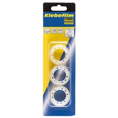 Afbeelding van Idena 631051 Plakband, 3 stuks, 12 mm x 10 M, transparant