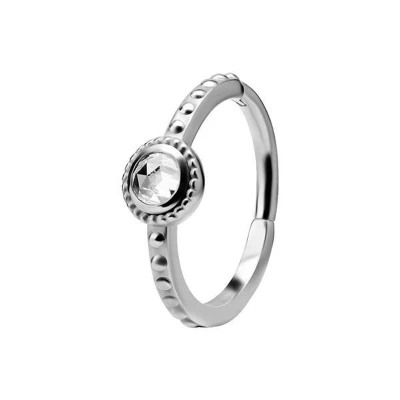 Afbeelding van Conch Piercing Ring Rose Cut Cubic Zirconia