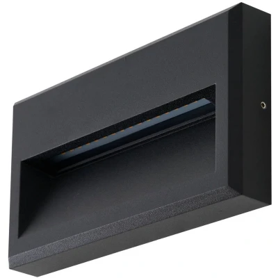 Afbeelding van Lucande LED buitenwandlamp Weno, zwart, aluminium, IP65