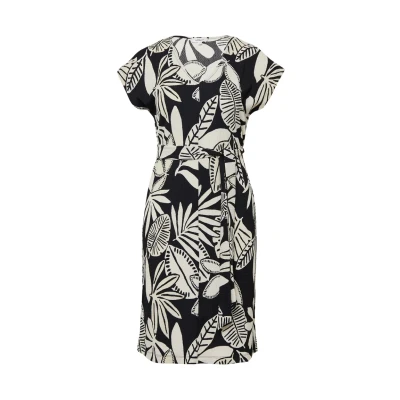 Afbeelding van s.Oliver Strukturiertes MIT Allover Jerseyjurk, Dames, Maat: 46, Schwarz
