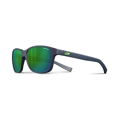 Afbeelding van Julbo Zonnebril J 475 Powel 1112 Acetaat Plastic Mat Blauw Zwart met Groen Mirror Effect