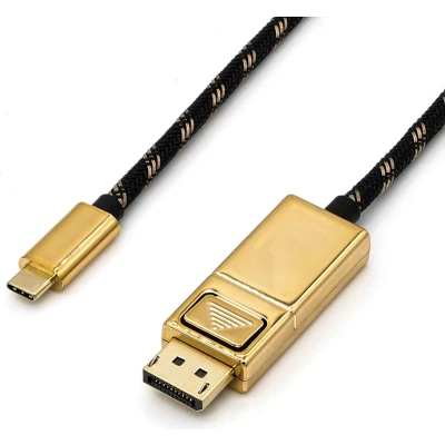 Afbeelding van USB C naar DisplayPort kabel Roline 2 meter (4K@60Hz, Verguld)