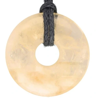Afbeelding van Lebensquelle Plus Citrien edelsteen donut Ø 30 mm hanger,