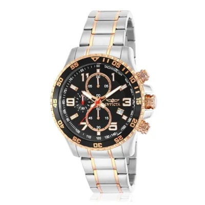 Afbeelding van Invicta Specialty 14877 Heren Horloge Waterdicht Analoog Quartz Uurwerk Roestvrij Staal met zwarte Wijzerplaat 45mm