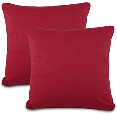 Afbeelding van aqua textil Classic Line kussensloop, 80 x cm, bordeaux rood katoen ritssluiting Jersey kussensloop