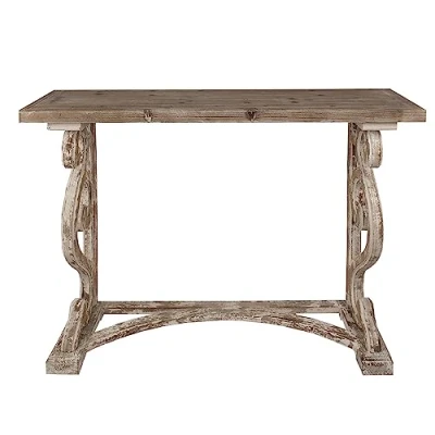 Afbeelding van Clayre &amp; Eef Sidetable 125x39x92 cm Bruin Hout Wandtafel