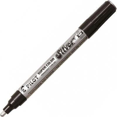 Afbeelding van Viltstift PILOT Super SC S M lakmarker rond zilver 2mm