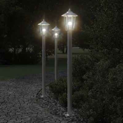 Afbeelding van Vloerlamp voor buiten 120 cm roestvrijstaal zilverkleurig