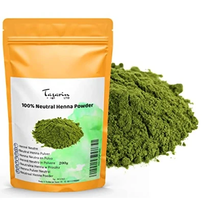 Afbeelding van 200g Henna Neutraal Fijn Poeder Incolor Haarverzorging 100% Natuurlijk, Puur en Zonder Toevoegingen TazarinLtd