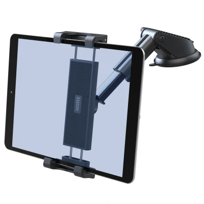 Afbeelding van Accezz Tablet houder auto Dashboard of voorruit Verstelbaar Universeel Zwart