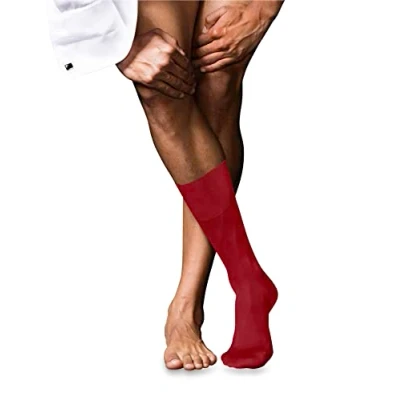 Afbeelding van FALKE Heren Sokken No. 9 M SO Katoen eenkleurig 1 Paar, Rood (Cardinal 8156), 41 42