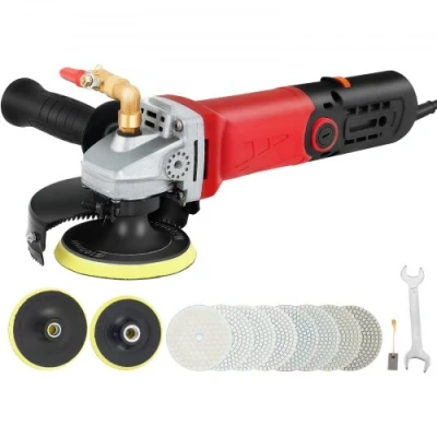 Afbeelding van VEVOR Elektrische Natte Polijstmachine 860W Water Injectie Rood Aluminium Natpolijstmachine met 6 Variabele Snelheden en Instelbare Waterinjectie Geschikt voor Professioneel Metselwerk