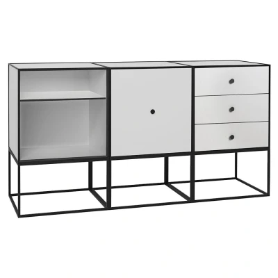 Afbeelding van Audo Copenhagen Frame 49 Trio dressoir lichtgrijs