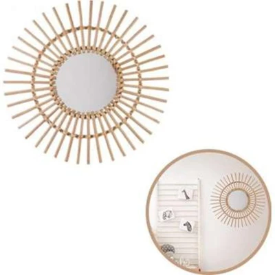 Afbeelding van Atmosphera Spiegel Rotan Bruin D58cm